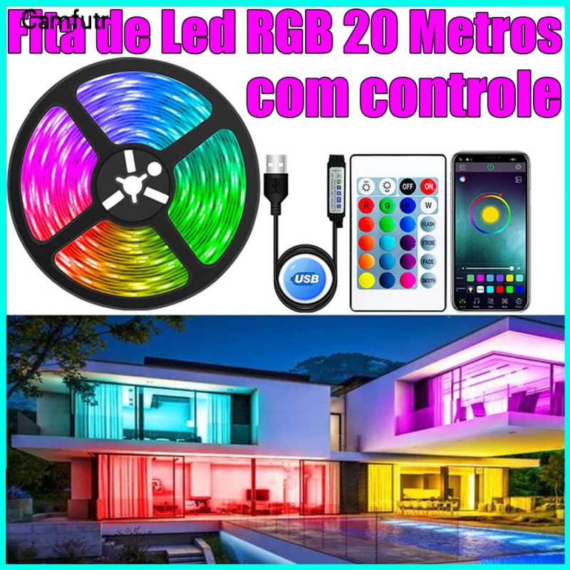 Smart RGB LED Light Bars, Indicador de Nível de Música, Luz Ambiente,  Controle de Som Colorido