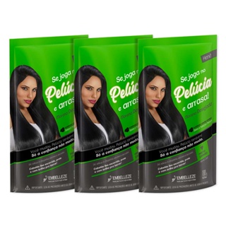 KIT 3 HENÊ PELÚCIA MORENA DESEJADA POUCH