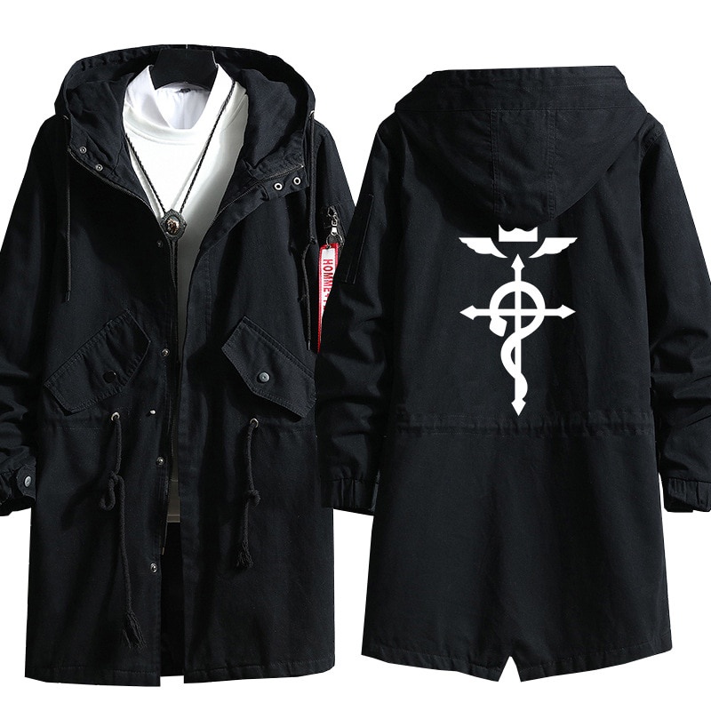 Casaco Anime Alquimista De Metal Completo Cosplay Long Hoodie