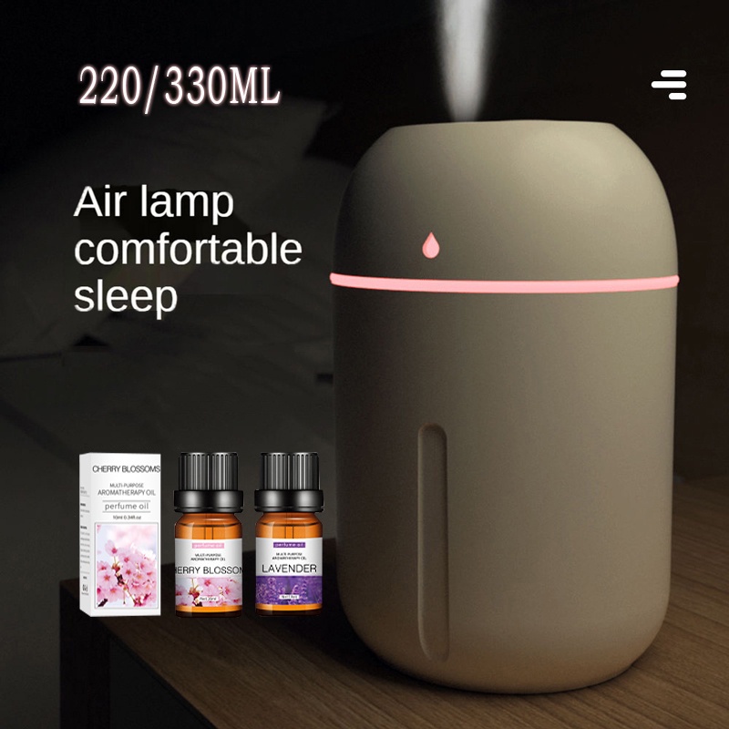 Purificador de ar portátil, umidificador de ar portátil para carro de escritório, atomizador hidratante TX0Z, 330ml, mini USB de grande capacidade