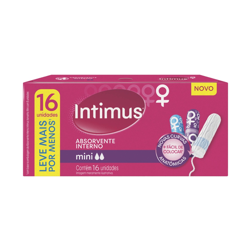 Absorvente Interno Intimus Ob Mini C/16 unidades | Shopee Brasil