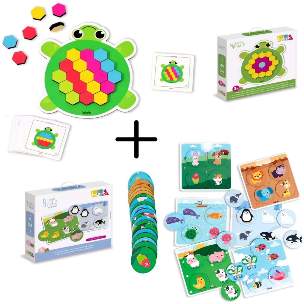 Bingo dos Bichos Brinquedo Educativo e Pedagógico - Tralalá 4 Kids