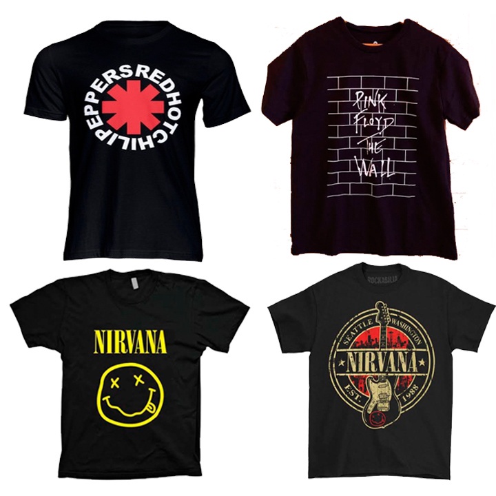 Camiseta de Rock Led Zeppelin Metallica Raul Seixas Nirvana Ramones Slipknot