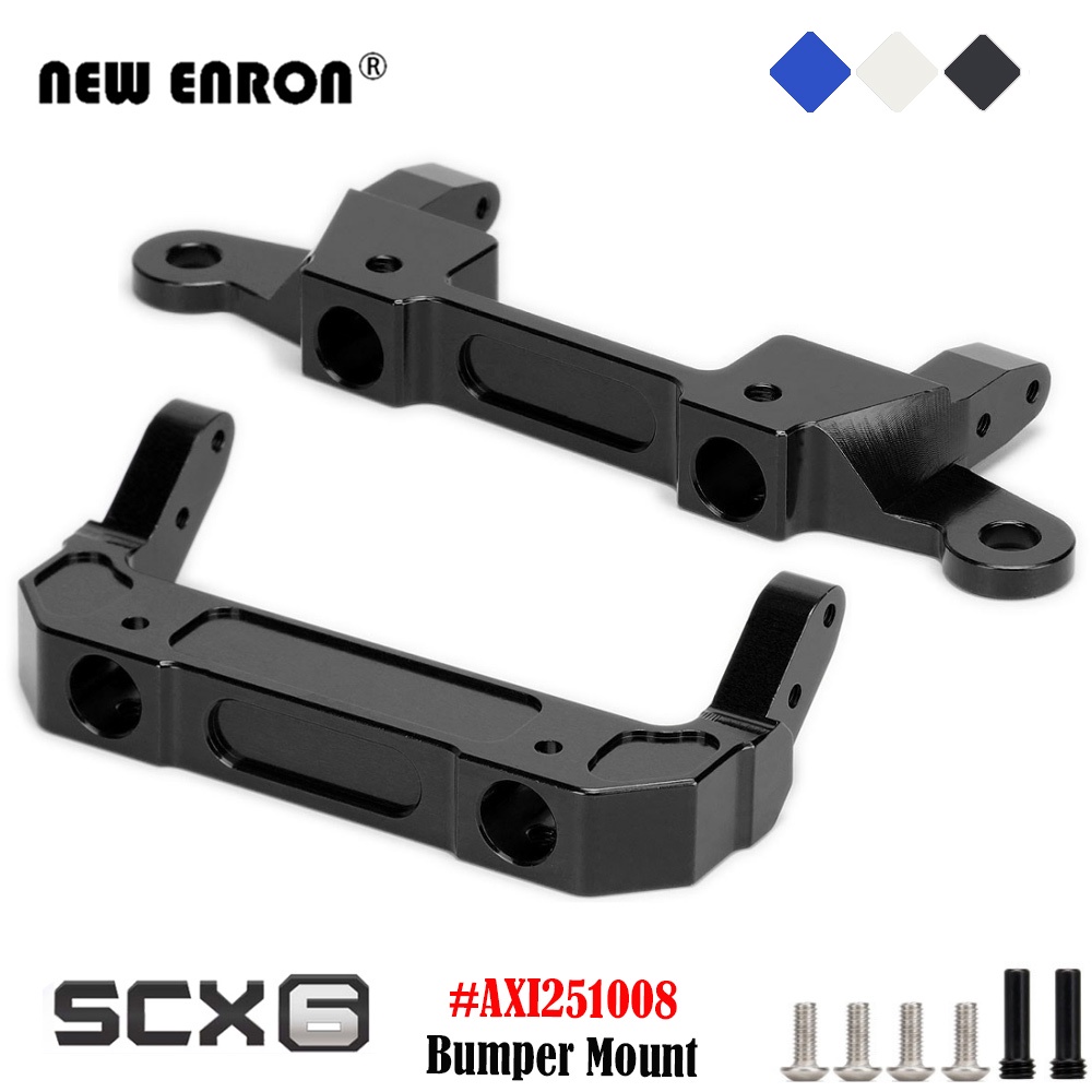 Supporti Paraurti Anteriore In Billetta Lavorata Integy Per Axial SCX6 - Arancione - Scala 1/6