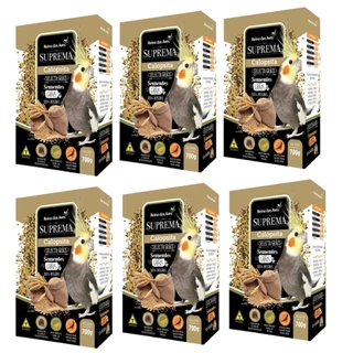 KIT 6n SUPREMA CALOPSITA SELECTA GRÃOS 700g-Reino das Aves