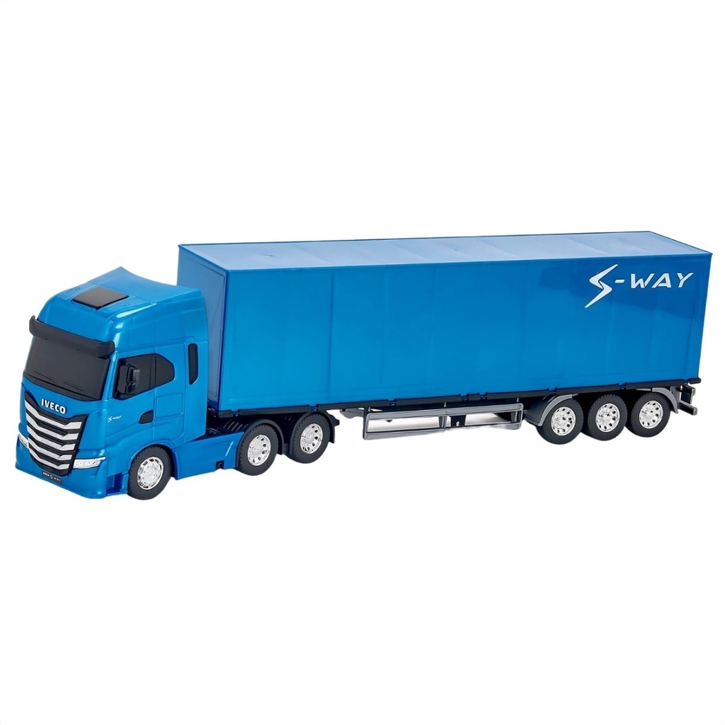 Caminhao iveco bau de brinquedo para menino cabine removivel