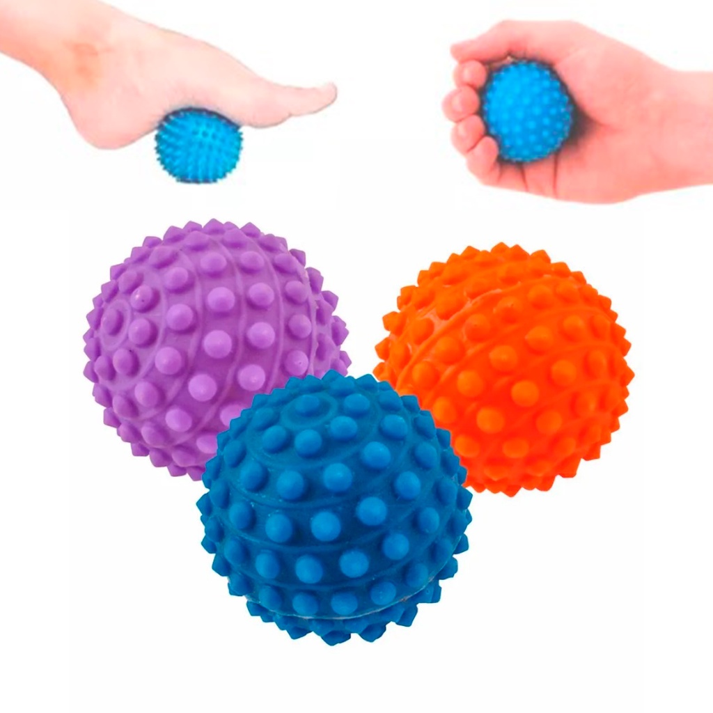 Kit Com 3 Bolas Cravos para fisioterapia