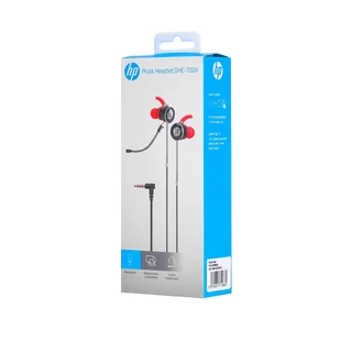 Fone De Ouvido HP Microfone Removível P2 DHE-7004 Vermelho