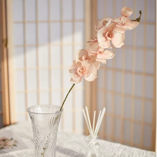 8cabeças Orquídea Borboleta Artificial Flor De Tecido Não Imitação Phalaenopsis Estilo Europeu Mesa Hom