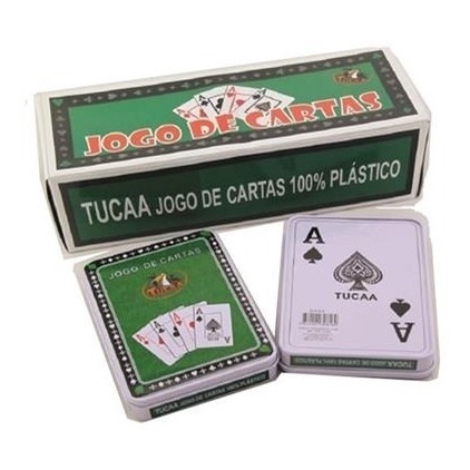 Jogo de Cartas Baralho 100% Plástico Na Lata - Tucaa