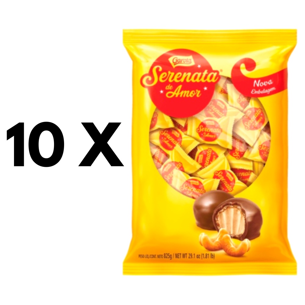 Kit Chocolate Bombom Serenata De Amor GAROTO 825g 10 Pacotes Shopee