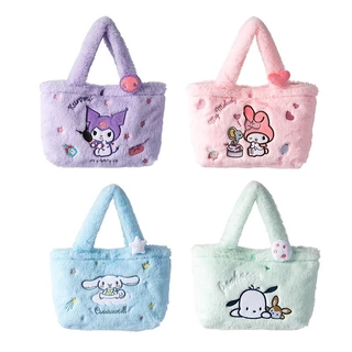 Bolsa De Pelúcia Sanrio Plush Bolsas Fofas Kuromi Cinnamoroll Minha Melodia Kawaii Estudantis Para Namoradas