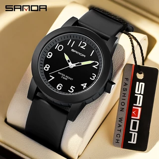 Relógio Esportivo Sanda Casal Luminoso Moda Simples Luxo À Prova D
