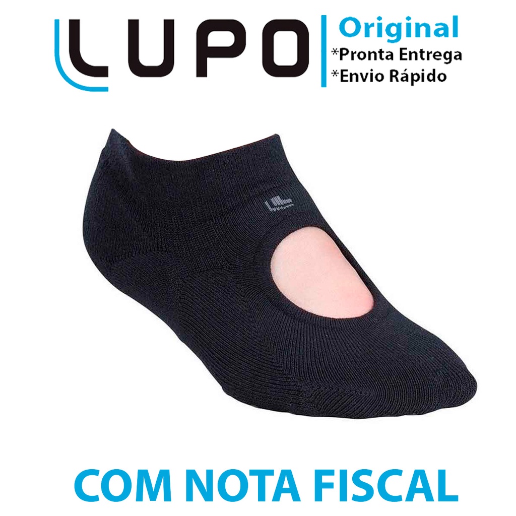 Meia Sapatilha Sola Antiderrapante Original Para Exercícios Lupo