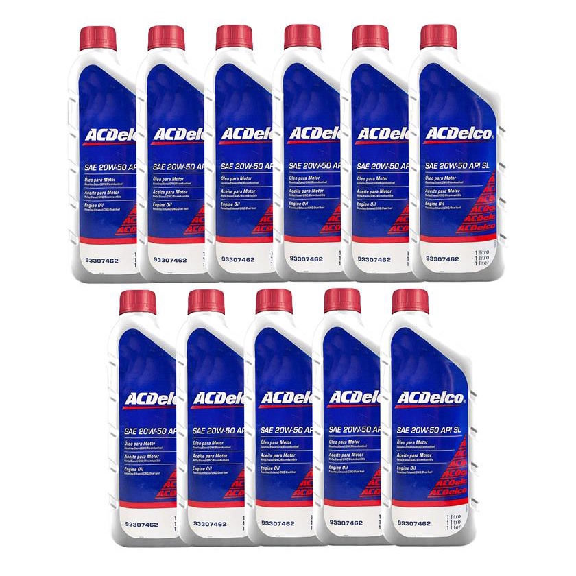 Kit 11 Acdelco 20w50 Api Sl Mineral | Shopee Brasil