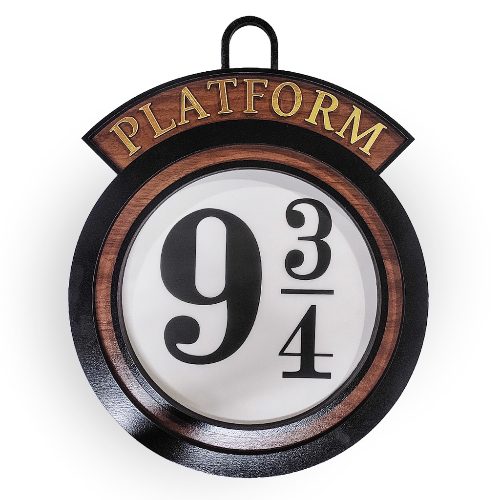 Quadro Decorativo Plataforma 9 ¾ Harry Potter Mdf 27x30cm 