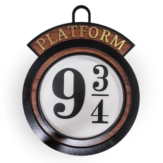 Quadro Decorativo Plataforma 9 ¾ Harry Potter Mdf 27x30cm 