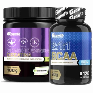 Bcaa 120 Caps + Creatina 100g Creapure Growth Supplements