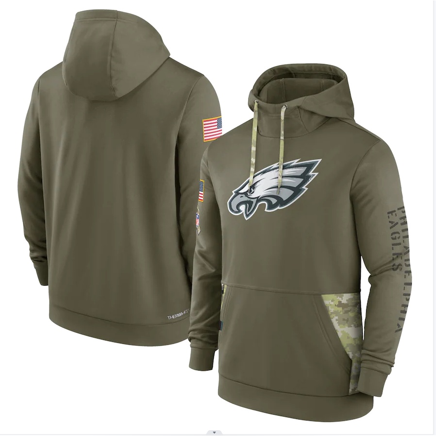 NFL Philadelphia Eagles 2022 Salute Para Serviço De Capuz De