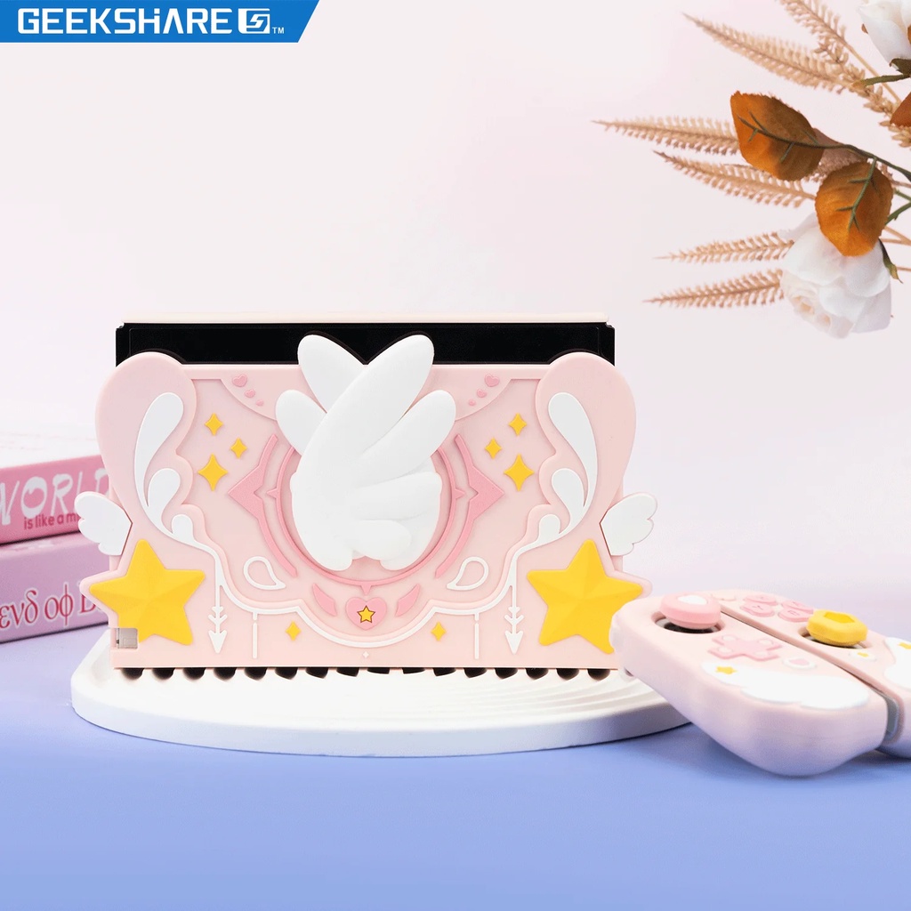 GeekShare Star Wings Capa De Silicone Para O Dock Switch OLED Da Nintendo