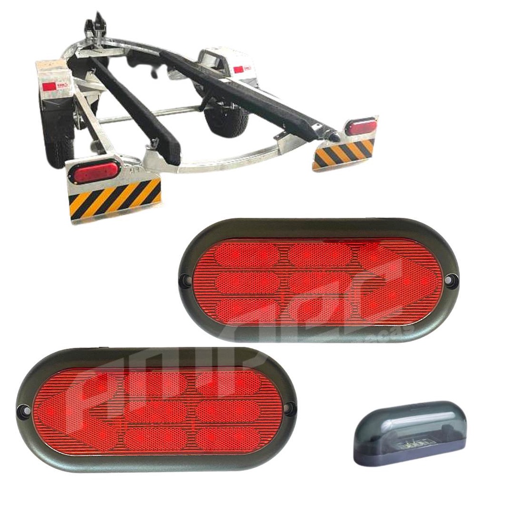 Kit Lanterna Carreta Carretinha Reboque Jet Barco Placa LED