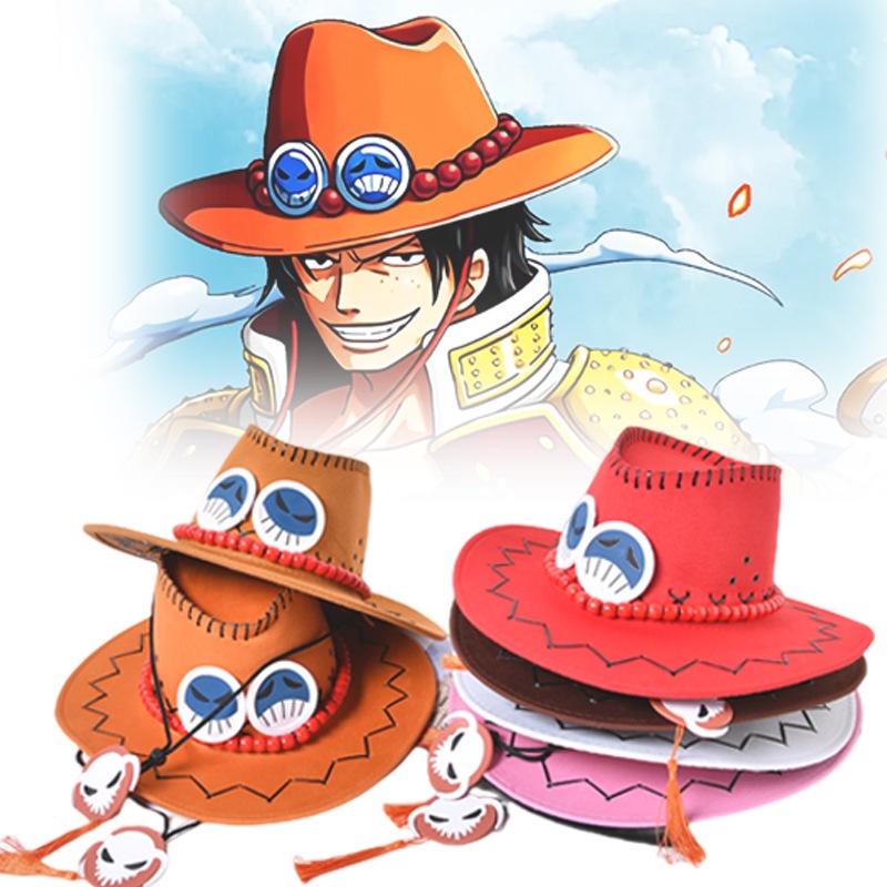 Novo anime boné luffy chapéu ace adulto dos desenhos animados