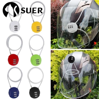 SUEBR Wire Cabo De Corda Cadeado Arame Estendido Capacete De Motocicleta Trava De Segurança Código De Senha