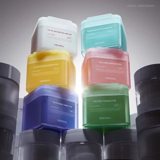 MEDIHEAL 24/7 Almofadas De Toner Diurno E Noturno (Tetina , Watermide , Madecassoside , Colágeno , Fitoenzima)