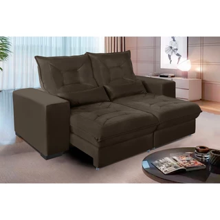 Sofá Retrátil Reclinável Miami 1,80m c/ Molas ensacadas Suede - Sofá Casa