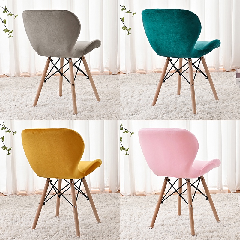 Cadeira De Borboleta Capa De Removível Inverno Lavável Prata Fox Sólida【Excluindo cadeiras】