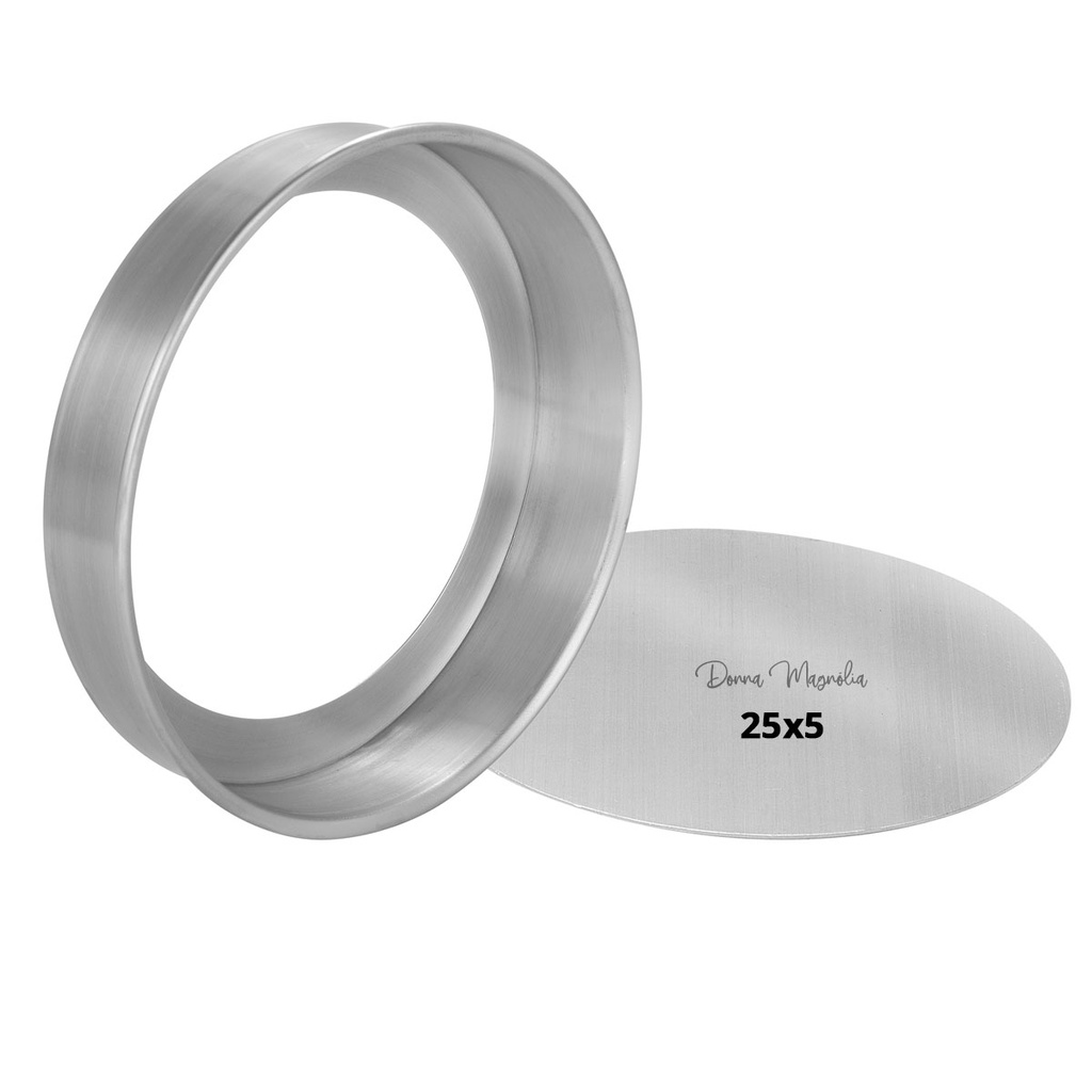 Forma Assadeira Bolo Torta Fundo Falso REMOVIVEL N 25 x 5 cm Alumínio - J26