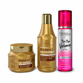 Kit Especial Banho de Verniz Forever Liss Shampoo 300ml + Máscara