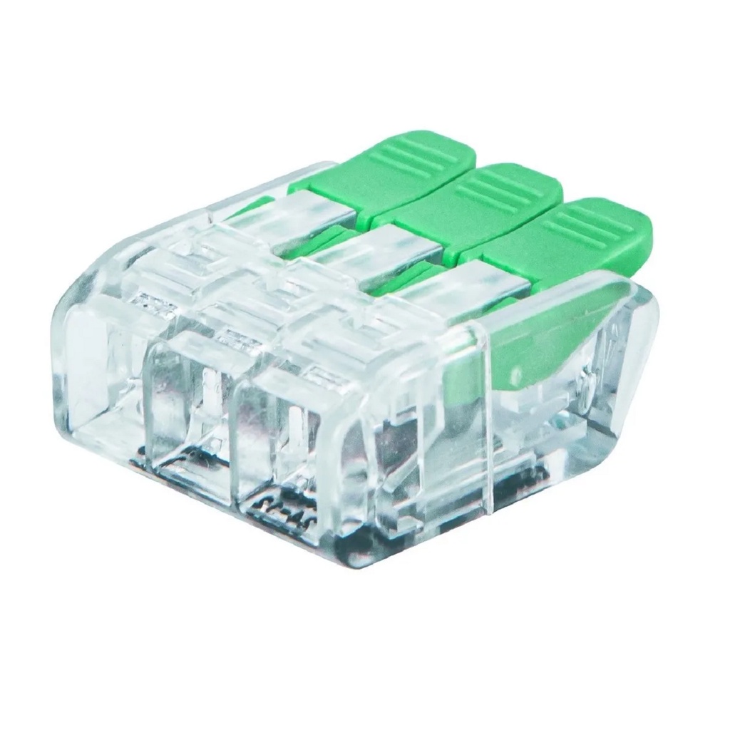 Conector Compacto Emenda 3 Fios Modelo XM26 4mm 32A 20 peças | Shopee ...