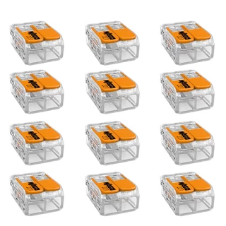 Kit Com 12 Unidades Conectores Para Emenda 221-412 Wago