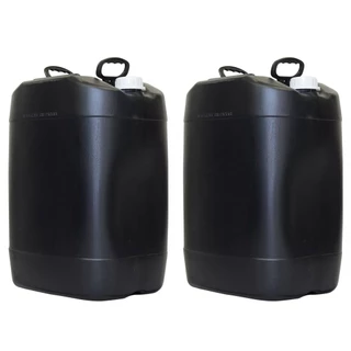 Kit 02 Galão Bombona Tambor 50 Litros Preto Bocal Duplo C/ Tampa e Lacre Produto Limpeza Amaciante Cera Líquida Desifetantes Combustível álcool Uso Diversos