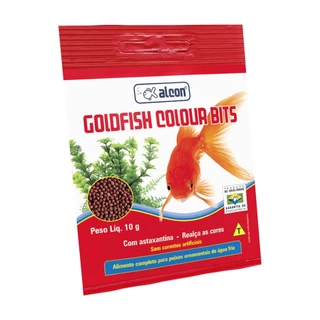Ração Para Peixes Goldfish Colour Bits Alcon 10g em Oferta na Shopee