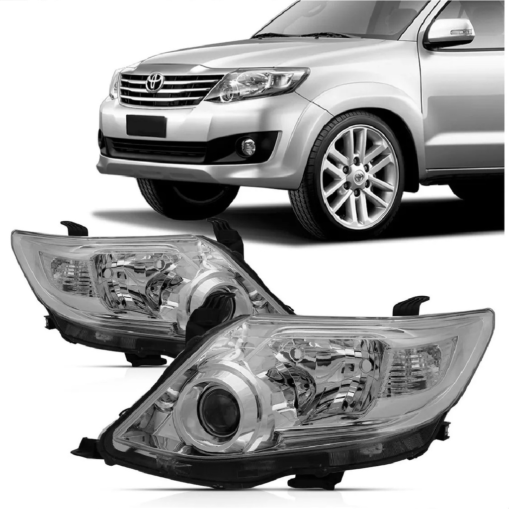 Farol Dianteiro Hilux Sw4 2012 2013 2014 2015 Cromado | Shopee Brasil