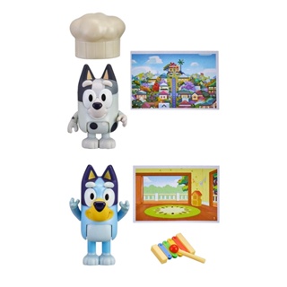 Kit Bluey Story - Starter Single Pack - Bluey & Xylophone (7907D) + Muffin & Chef Hat (7907G)