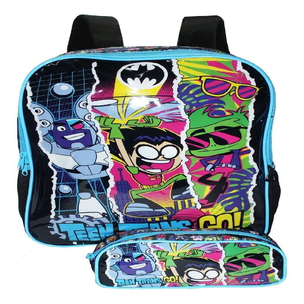 Kit Mochila Jovens Titans Costas Meninos Escolar Original | Shopee Brasil