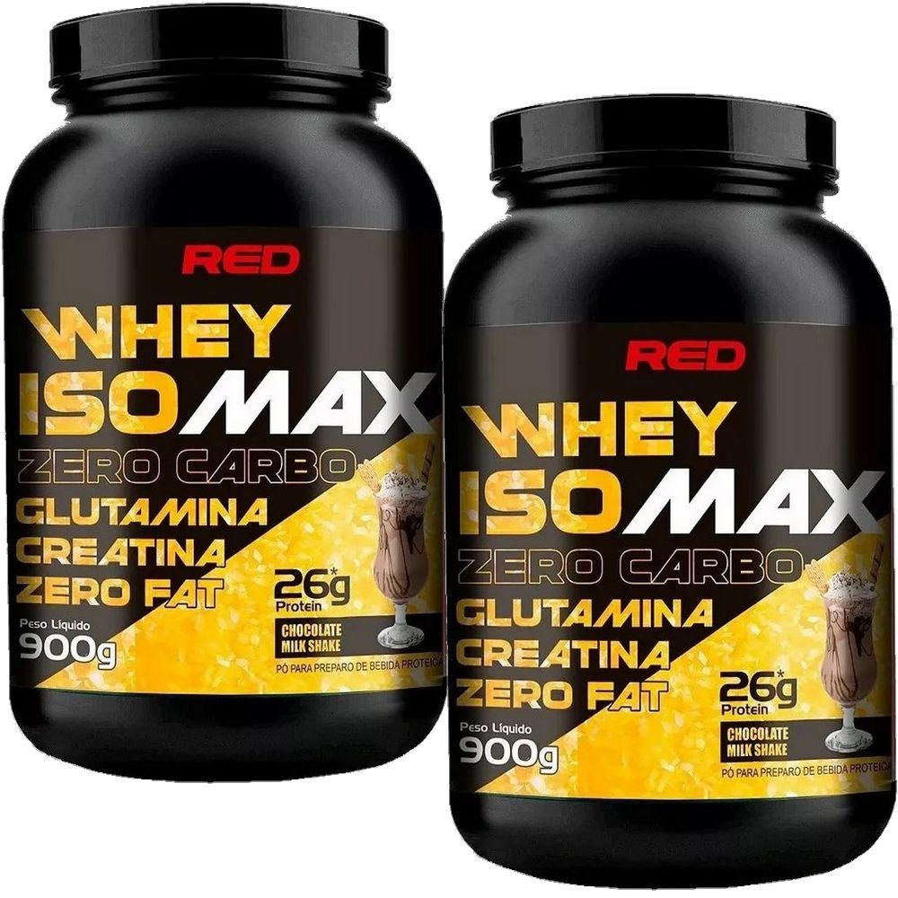 Kit 2x Whey Isolado Isomax Zero Carbo - 900g cada - Com Creatina ...