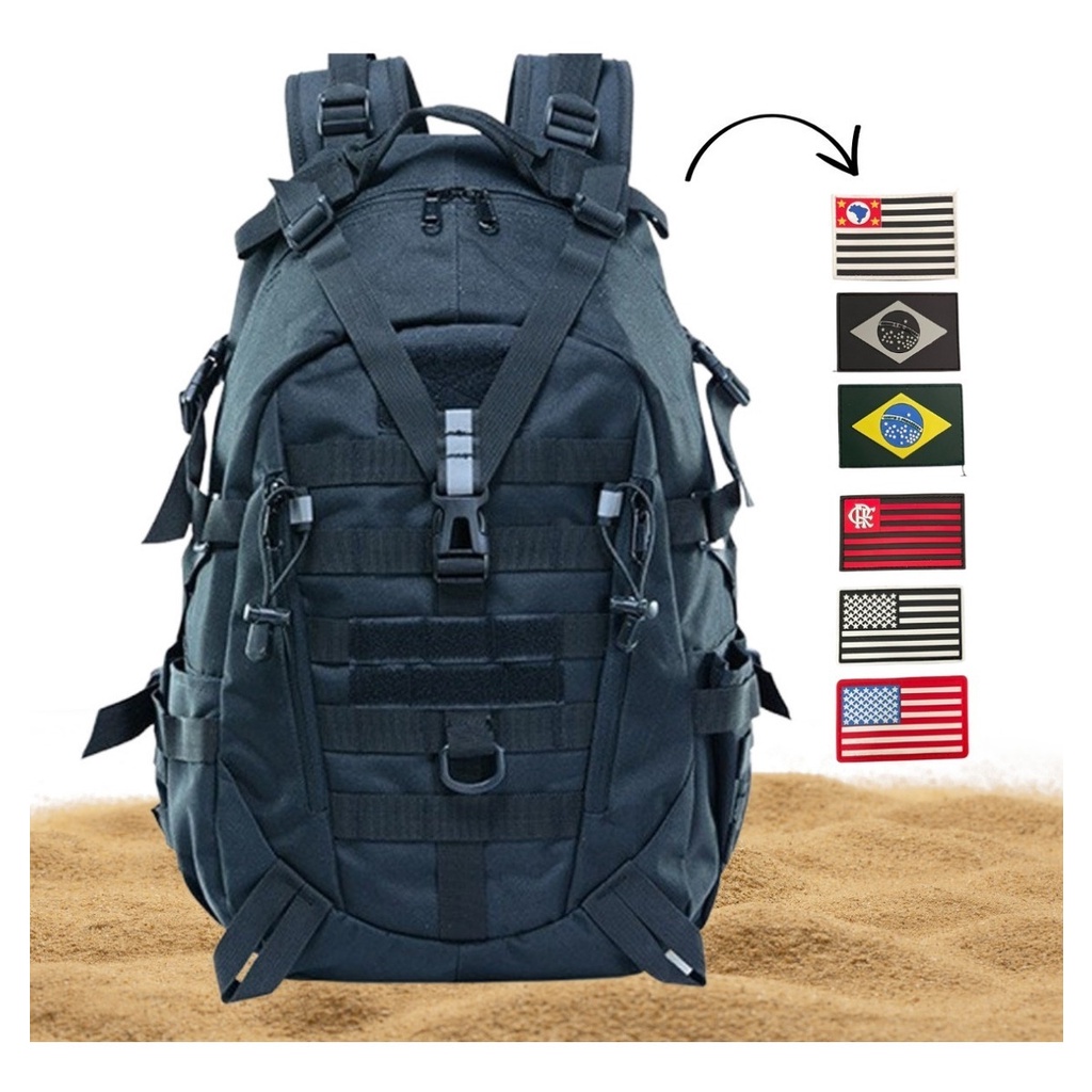 Mochila Assault Militar 40L Tática Impermeável Camping Pubg Free Fire