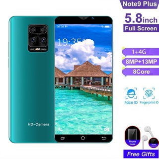 5,8 Polegadas Smart Phone Note9 Tela Grande 1 + 4G Memória Dual Card Telefones Celulares