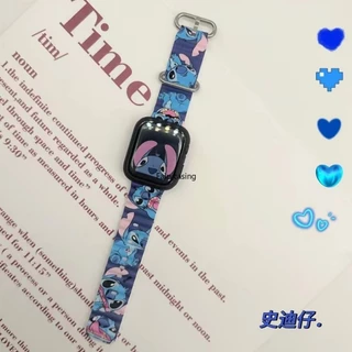 Pulseira De Silicone Correa Para Relógio Apple 49mm 45mm 44mm 40mm 41mm 42mm Padrão De Desenho Animado iWatch Ultra Série 7 6 3 Se 8