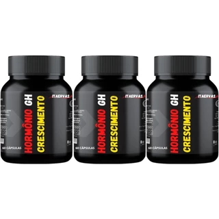 3x Super GH (Growth Hormone) Hormônio do Crescimento Hardcore 60 Cápsulas Premium