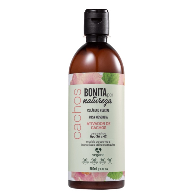 Ativador De Cachos 3a - 4c Bonita Por Natureza Vegano 500ml | Shopee Brasil