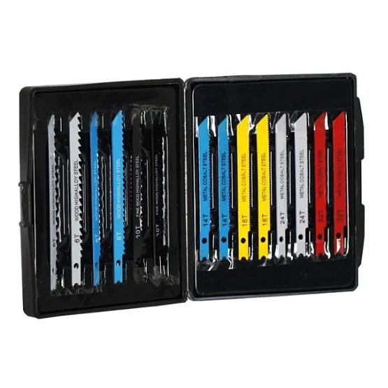 Jogo de Lâminas 14 Peças para Serra Tico Tico Metal Madeira