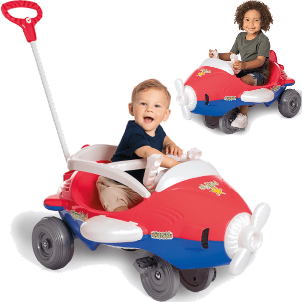 Carrinho de Passeio Infantil Velotri com Pedal - com Empurrador Calesi em  Promoção é no Bondfaro