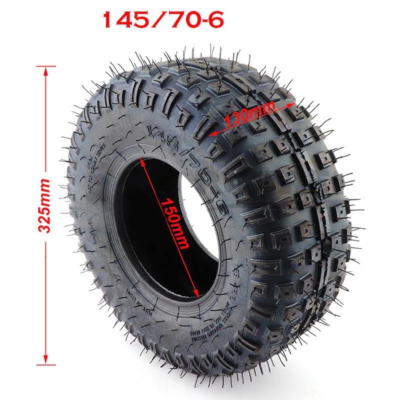 Pneu 145/70-6 Aro6 Mini Quadriciclo Atv 49cc 50cc 70cc 110cc