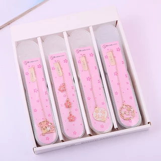 Marcador Romântico De Metal Flor De Cerejeira Bookmarks Pendant Bookmark