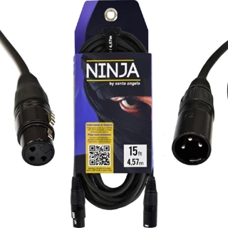 Cabo de Microfone Santo Angelo Ninja XLR X XLR 4.5m LW 15ft em Oferta na Shopee